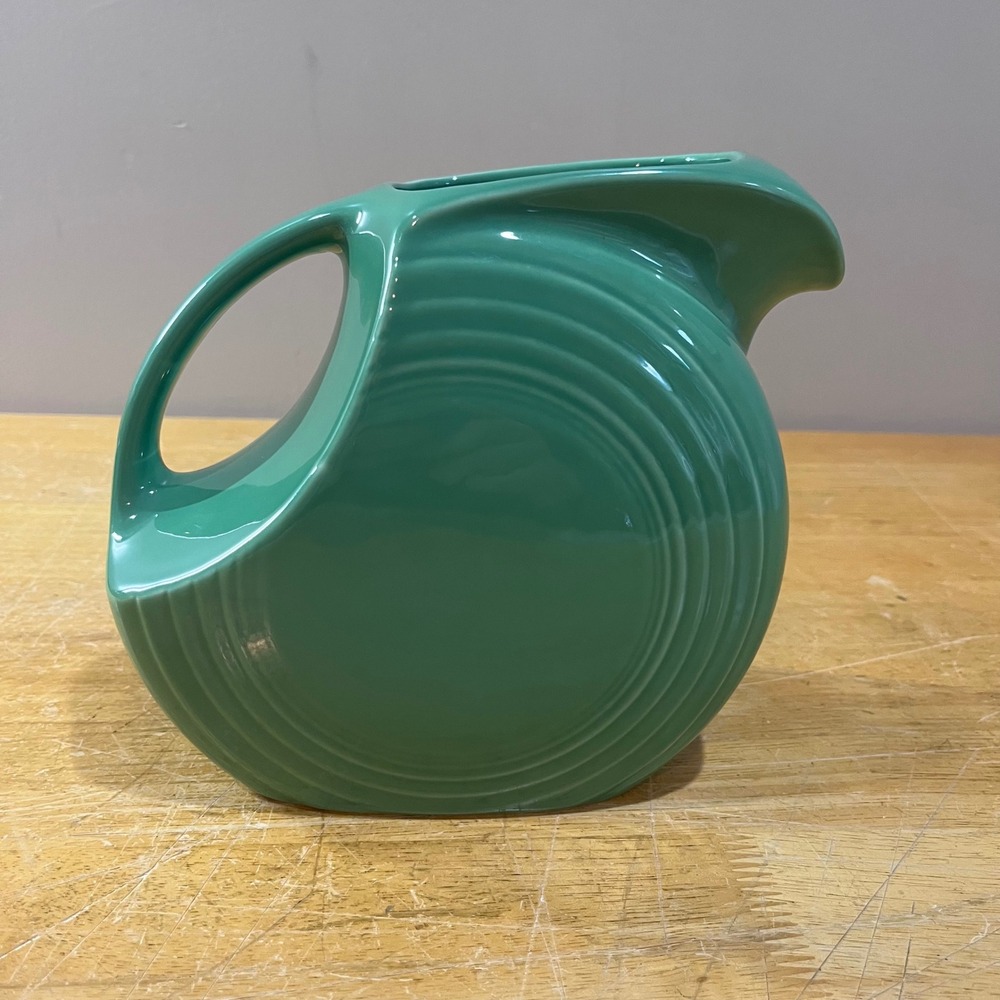 Fiesta Sea Mist Green Disc Pitcher Vtg Art Deco Homer Laughlin Ceramic USA 7.25"